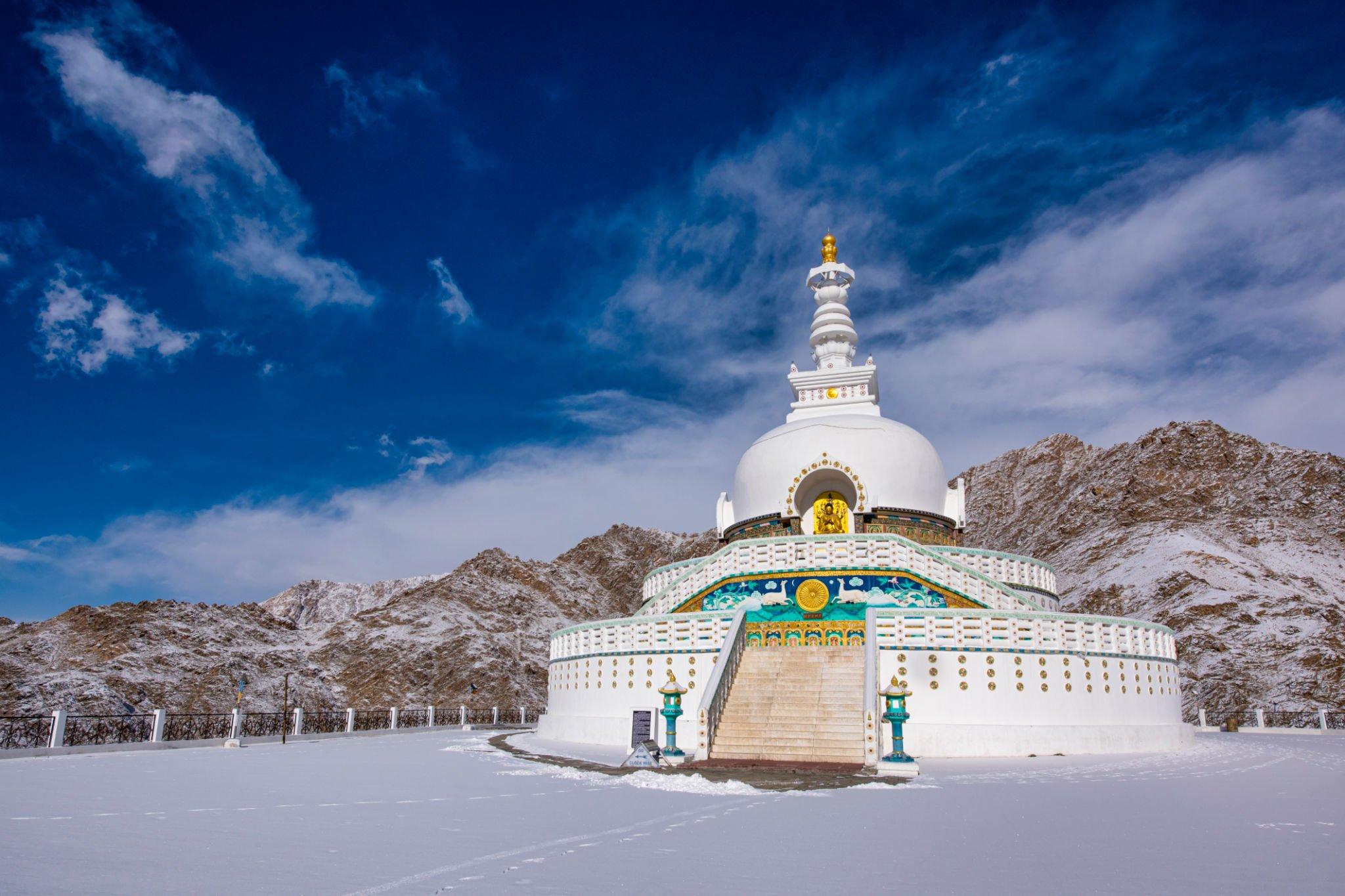 shanti stupa leh best travel agency in chandigarh - Teji Travels